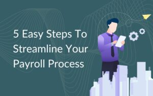Image of a man doing payroll