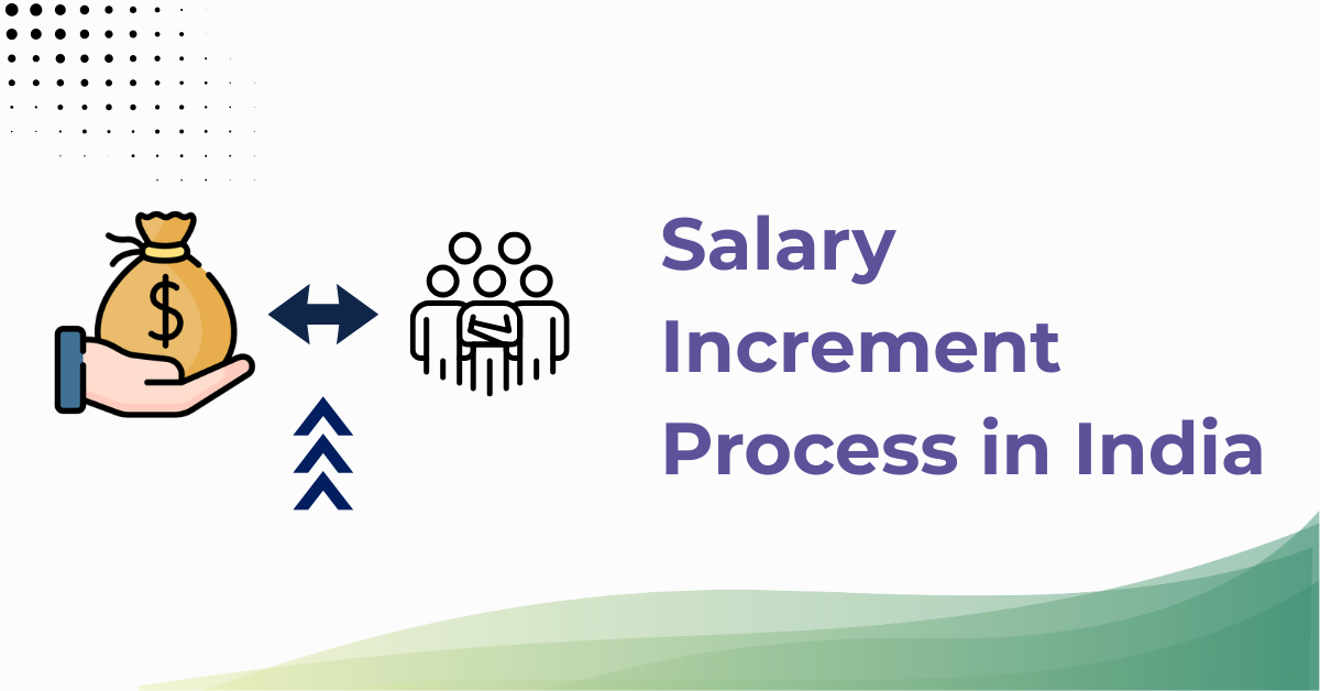 Flowchart of salary increment process in India: HR, appraisals, performance review, and decision.