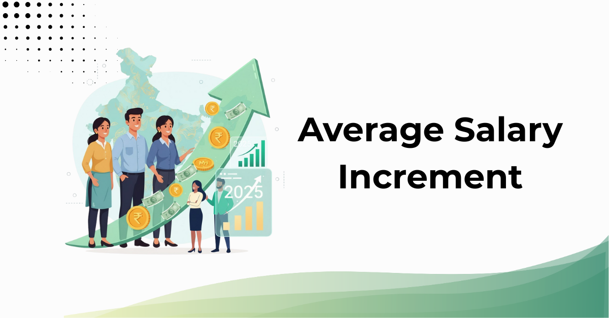 Illustration showing 2025 salary increment trends in India across industries