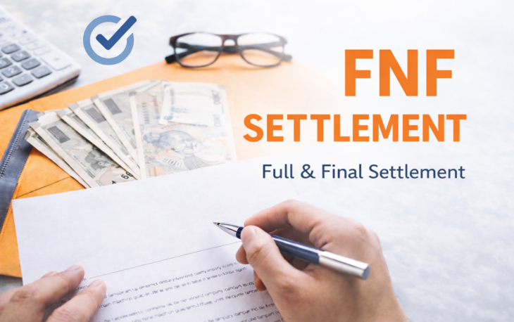 FNF settlement process and calculation illustration with salary documents and payment details