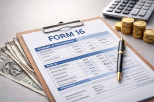 form 16 meaning tds certificate showing salary income and tax deduction details