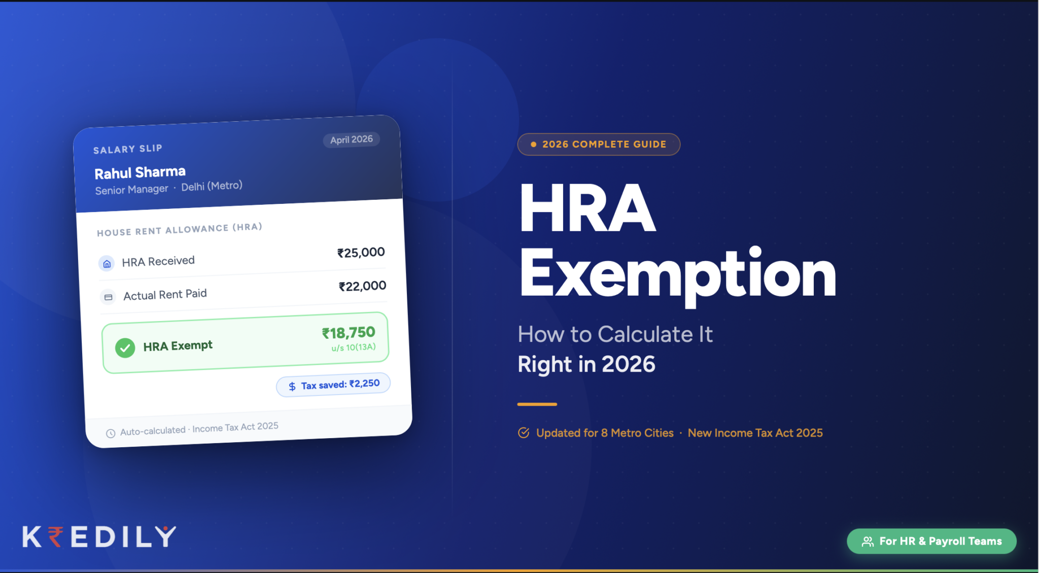 HRA exemption calculation guide for salaried employees and HR teams in India